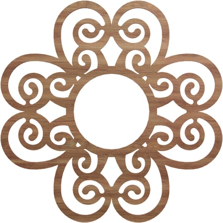 Ekena Millwork Cohen Wood Fretwork Pierced Ceiling Medallion, Walnut, 24"OD x 8 1/4"ID x 1/4"T CMWP24X24X0250COWA
